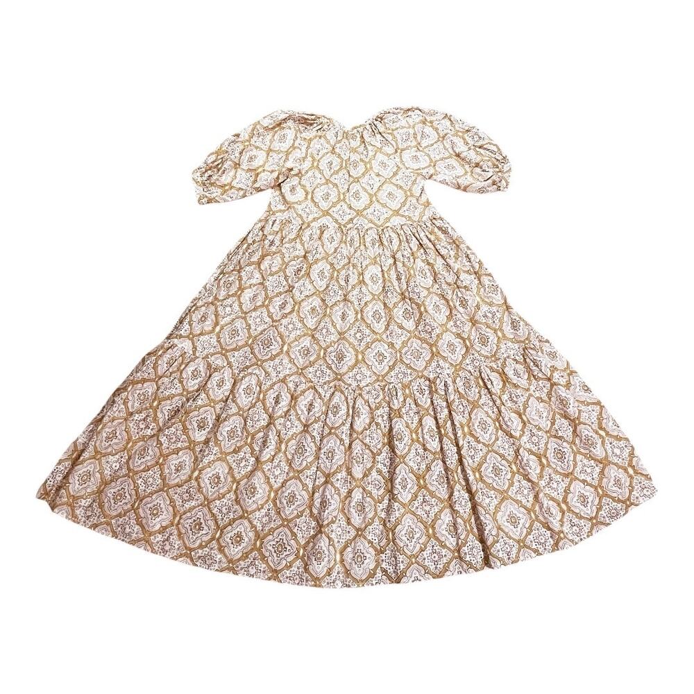 Matta New York Katia Diu Dress In Playa Moroccan Block Print Midi XS - Picture 3 of 6